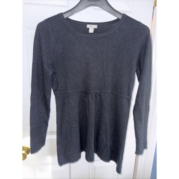 Hayden Sweaters - Hayden Women's Cashmere Long Sleeve Sweater Black Size L